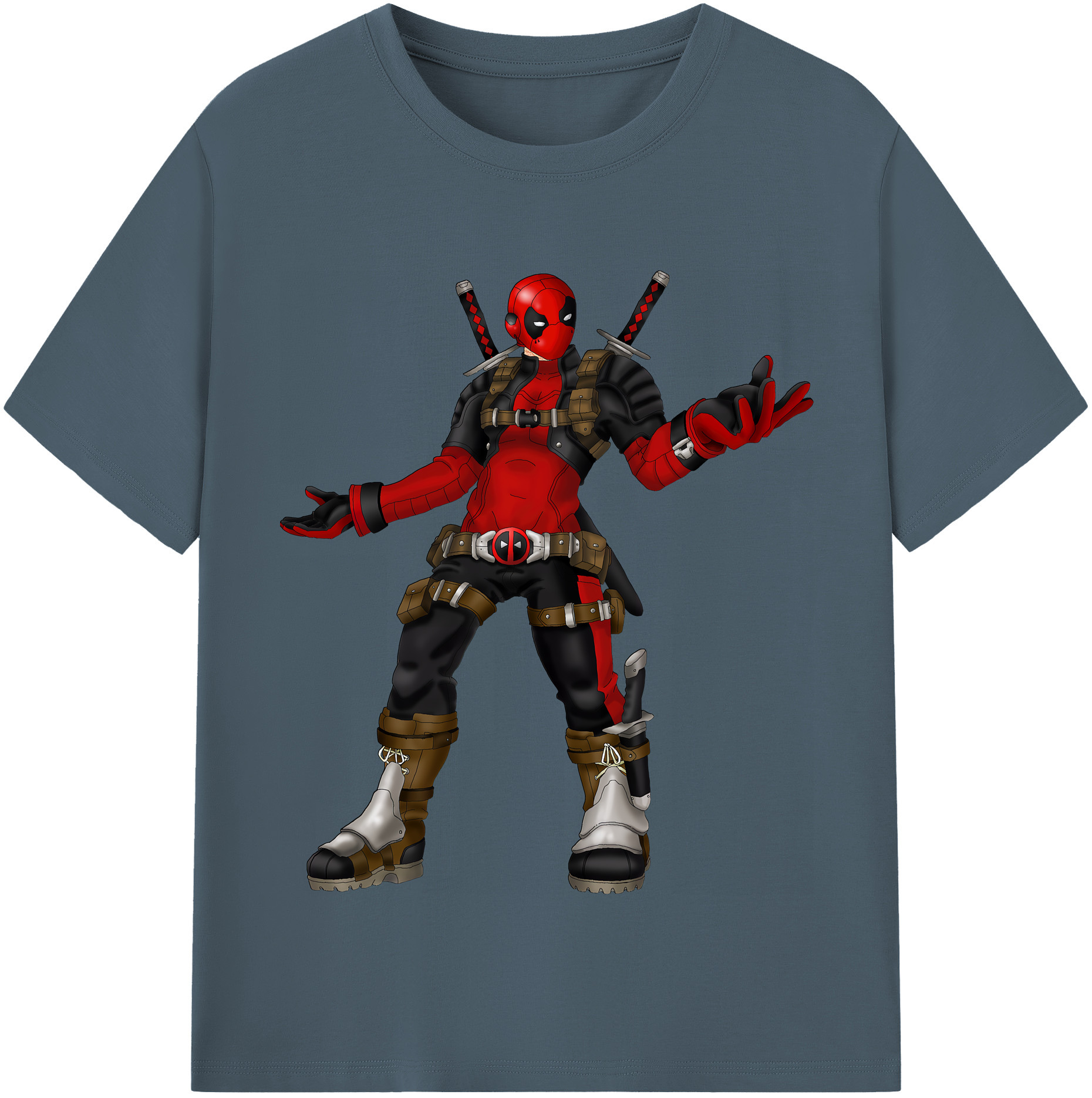 （画像用） Deadpool デッドプール 綿100％半袖Tシャツ（フロントプリント）